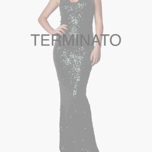 Abito in Paillettes verde bottiglia