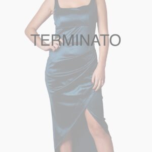 Abito Seta ottanio con zip