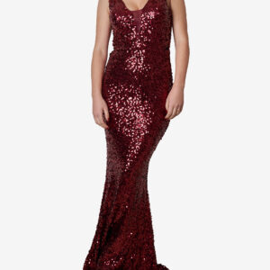 Abito lungo in paillettes