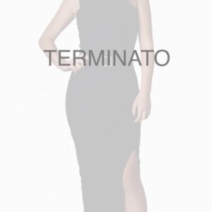 Abito aderente con chiusura zip e cintura