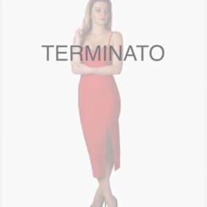 Abito aderente longuet con scollatura